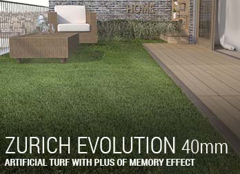 Natural-looking artificial grass with memory blades