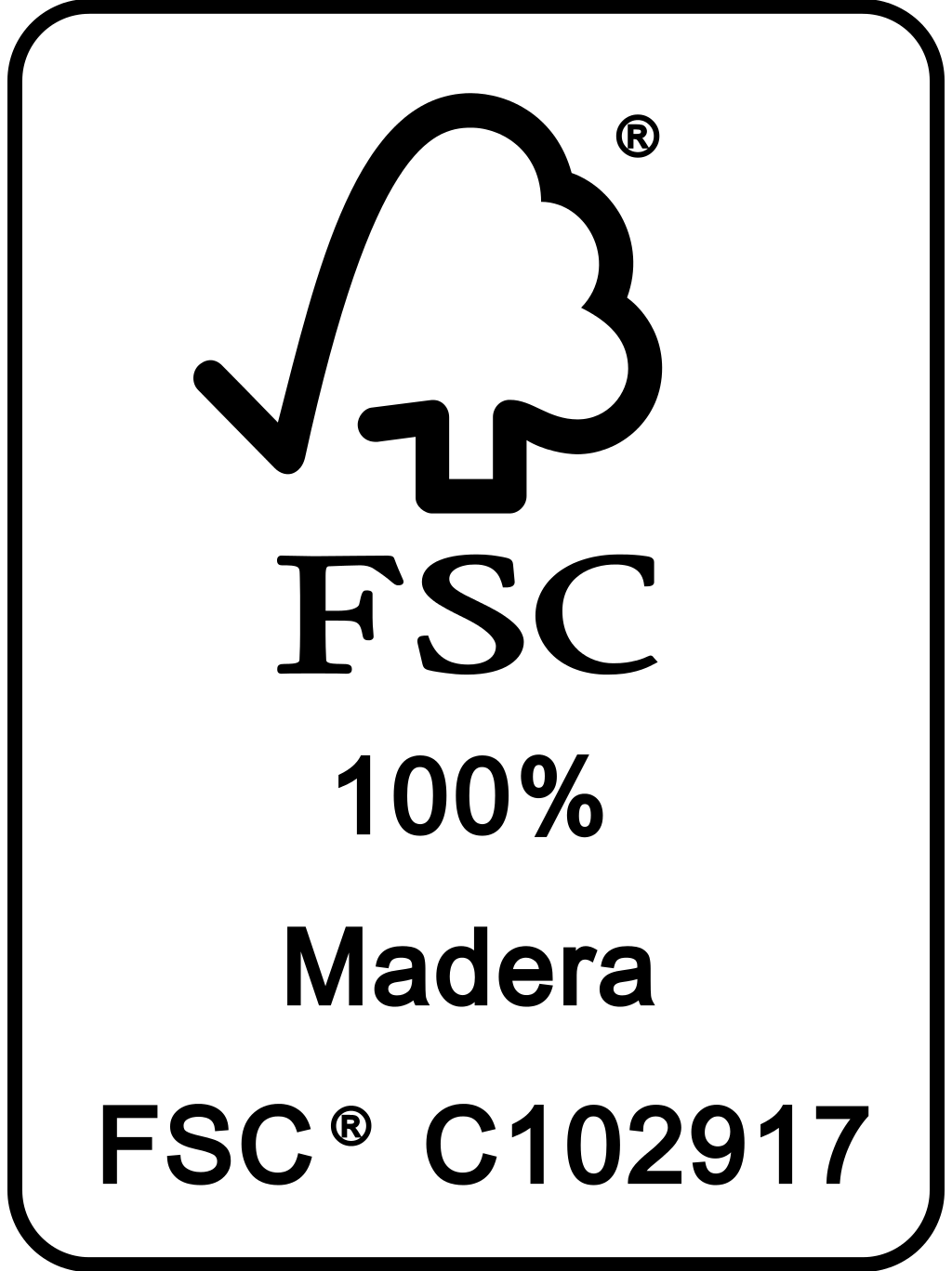 FSC 100% Wood FSC® C102917	