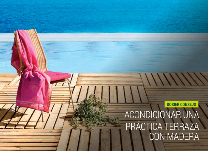 Acondicionar una practica terraza con madera