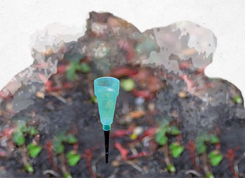 Herramientas para el jardín : termómetro y pluviómetro