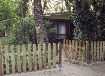 Classic wooden fence door