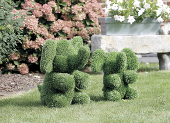Figura decorativa de jardim em grama artificial - Elefante sentado