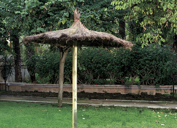 Poste redondo de madera para parasol