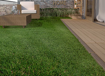  Natural-looking artificial grass with memory blades