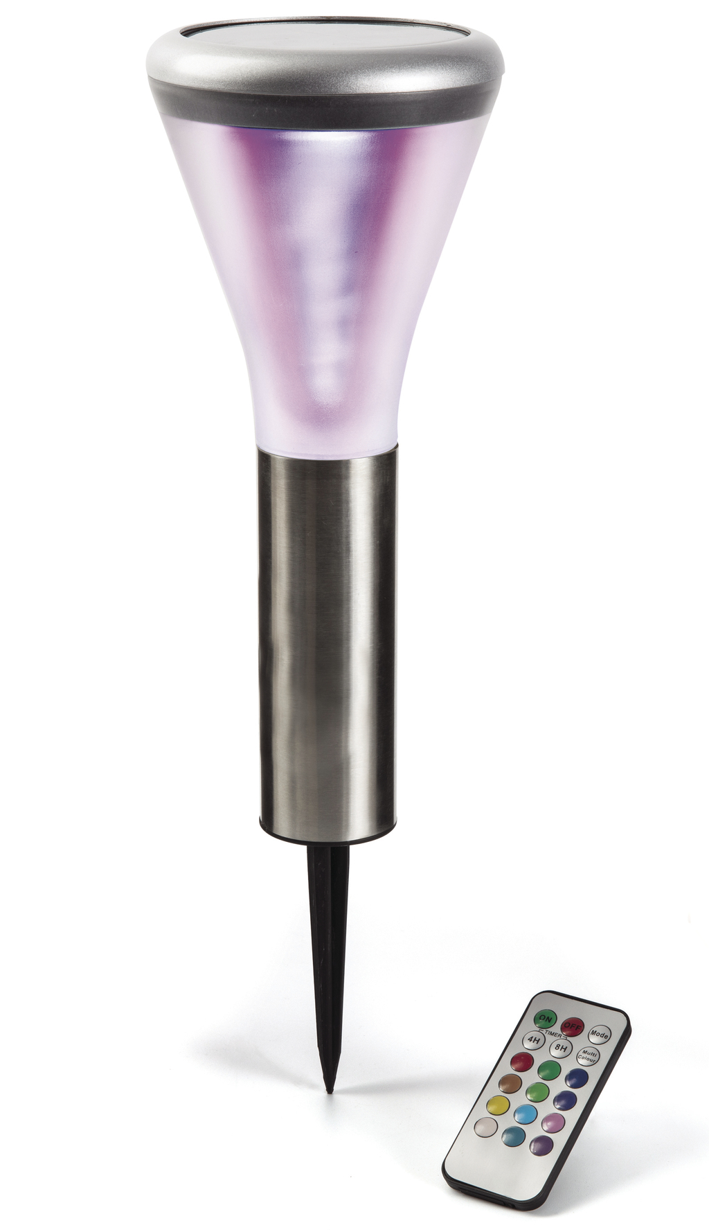 Baliza solar con luz de colores y filamento LED en espiral - Nortene