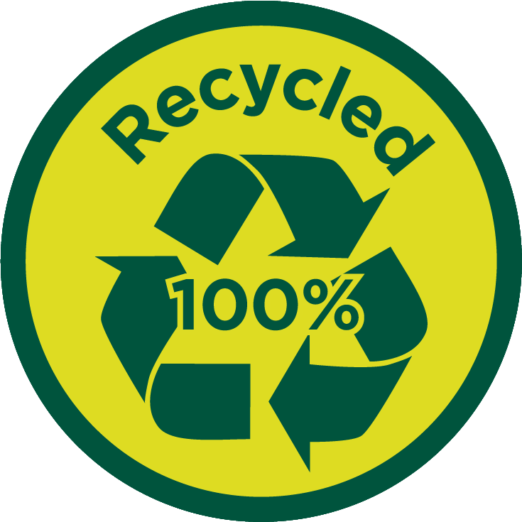 100% recycled